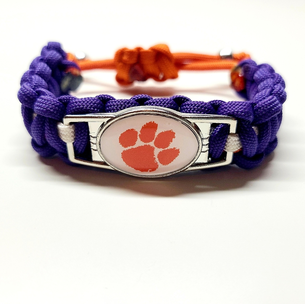 Clemson Tigers Adjustable Charm Bracelet Wristband - Picture 4 of 5
